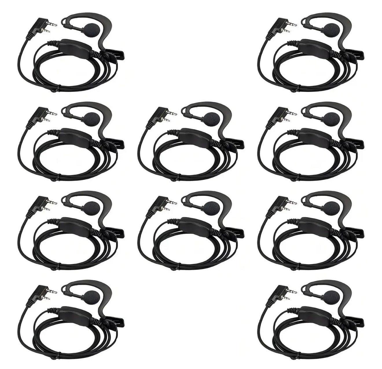 Audífonos Manos Libres Alta Calidad Radios Kenwood, Baofeng, TXPRO (10 Piezas)