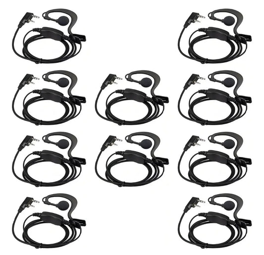 Audífonos Manos Libres Alta Calidad Radios Kenwood, Baofeng, TXPRO (10 Piezas)