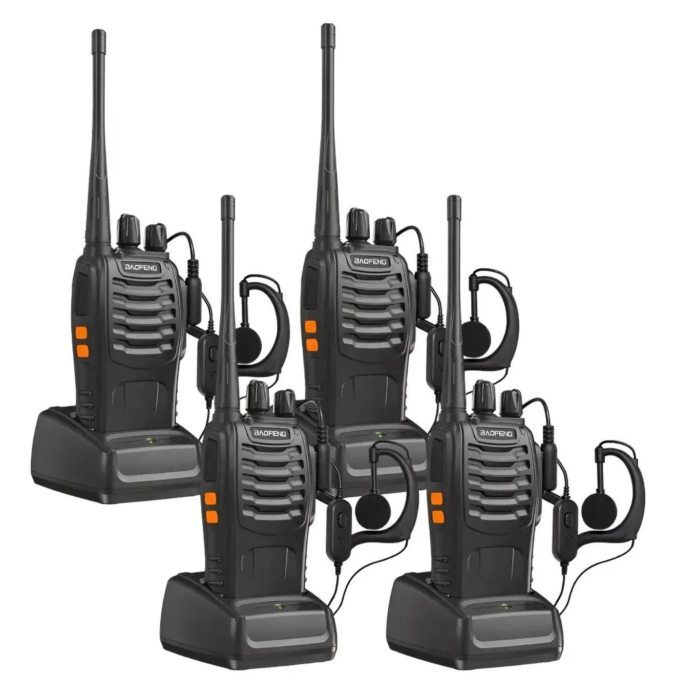 4 RADIOS BAOFENG UHF 5KM PRIVADOS